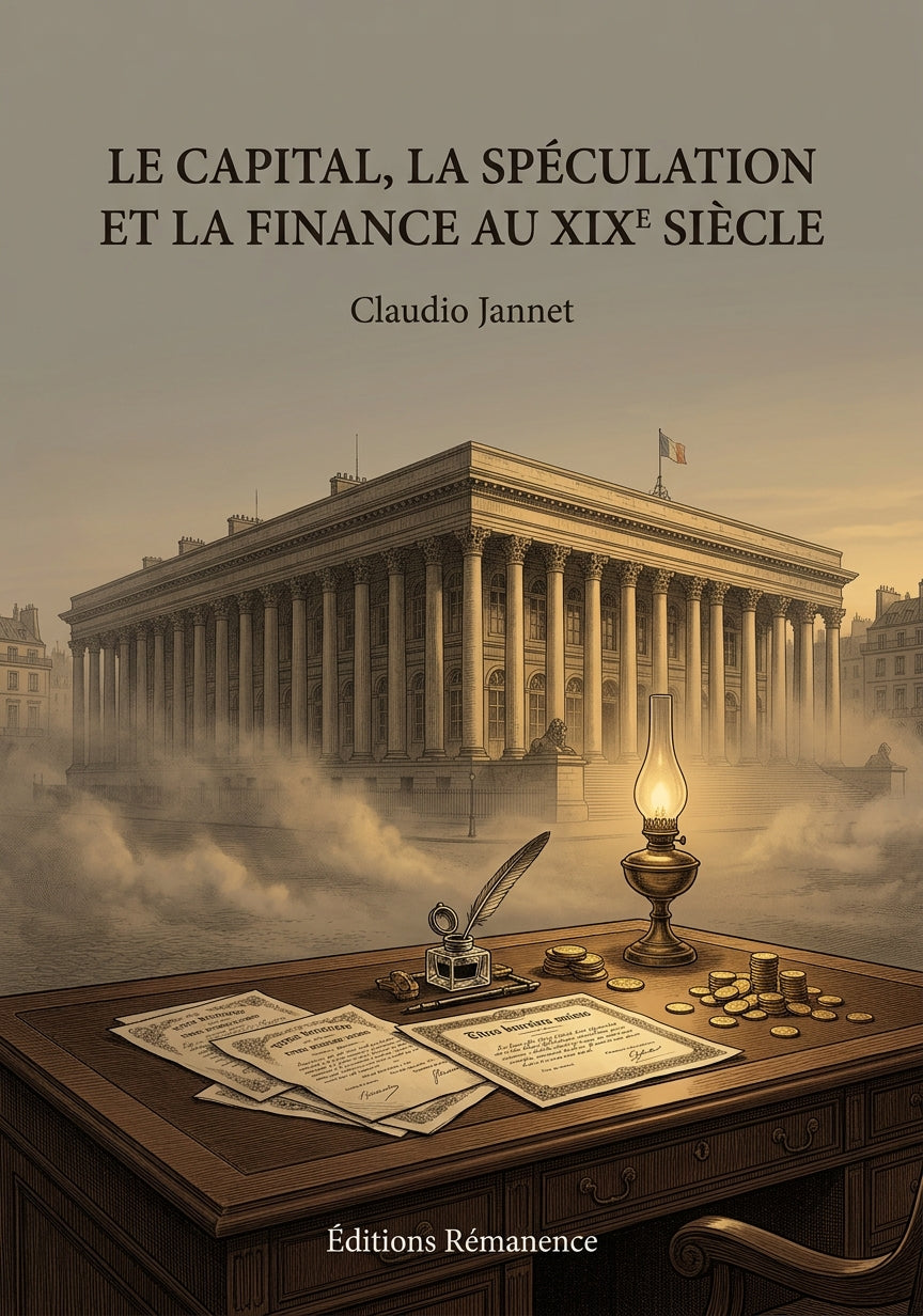 Livre Le capital, la spéculation et la finance au XIXe siècle par Claudio Jannet - Couverture - Editions Remanence