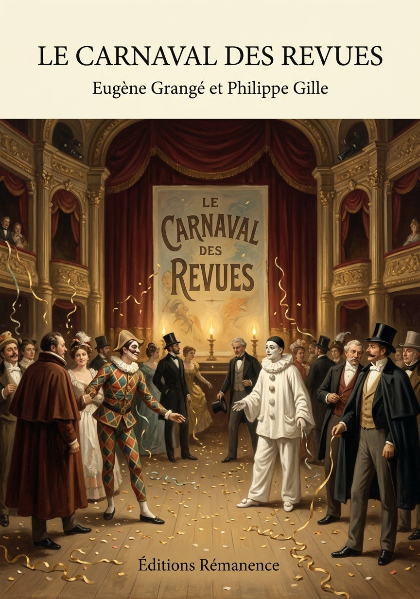 Livre Le Carnaval des revues par Eugène Grangé et Philippe Gille - Couverture - Editions Remanence