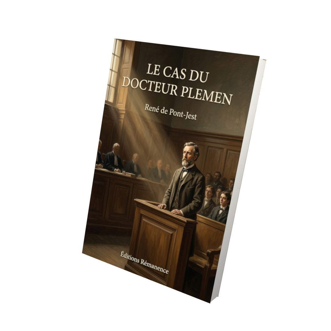 Livre Le Cas du docteur Plemen par René de Pont-Jest - Vue 3D - Editions Remanence
