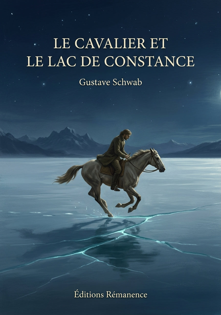 Livre Le Cavalier et le Lac de Constance par Gustave Schwab - Couverture - Editions Remanence