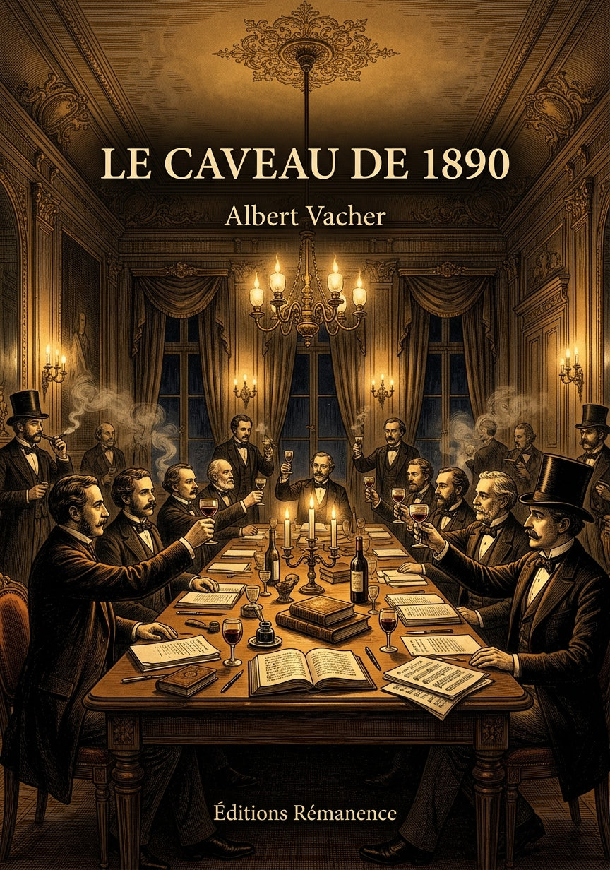 Livre Le Caveau de 1890 par Albert Vacher - Couverture - Editions Remanence