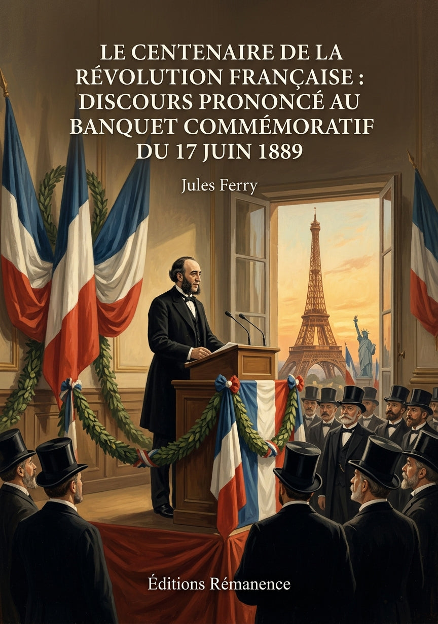 Livre Le Centenaire de la Révolution française : discours prononcé au banquet commémoratif du 17 juin 1889 par Jules Ferry - Couverture - Editions Remanence