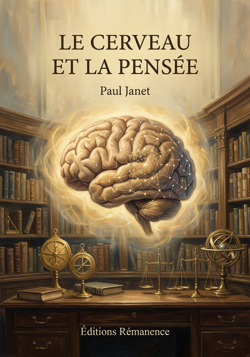 Livre Le Cerveau et la Pensée par Paul Janet - Couverture - Editions Remanence