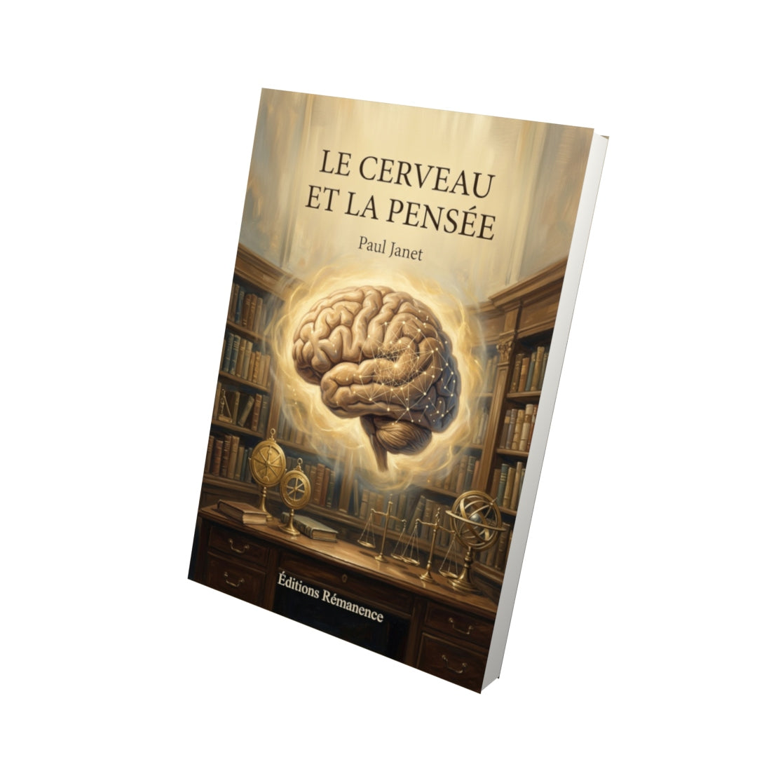 Livre Le Cerveau et la Pensée par Paul Janet - Vue 3D - Editions Remanence