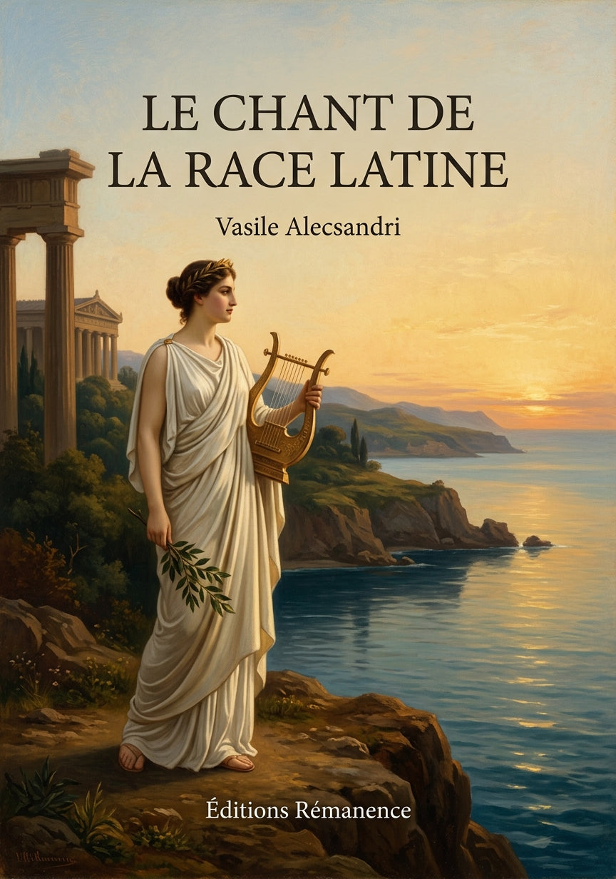 Livre Le Chant de la race latine par Vasile Alecsandri - Couverture - Editions Remanence