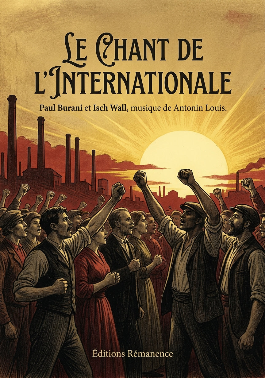Livre Le Chant de l’Internationale par Paul Burani et Isch Wall, musique de Antonin Louis. - Couverture - Editions Remanence