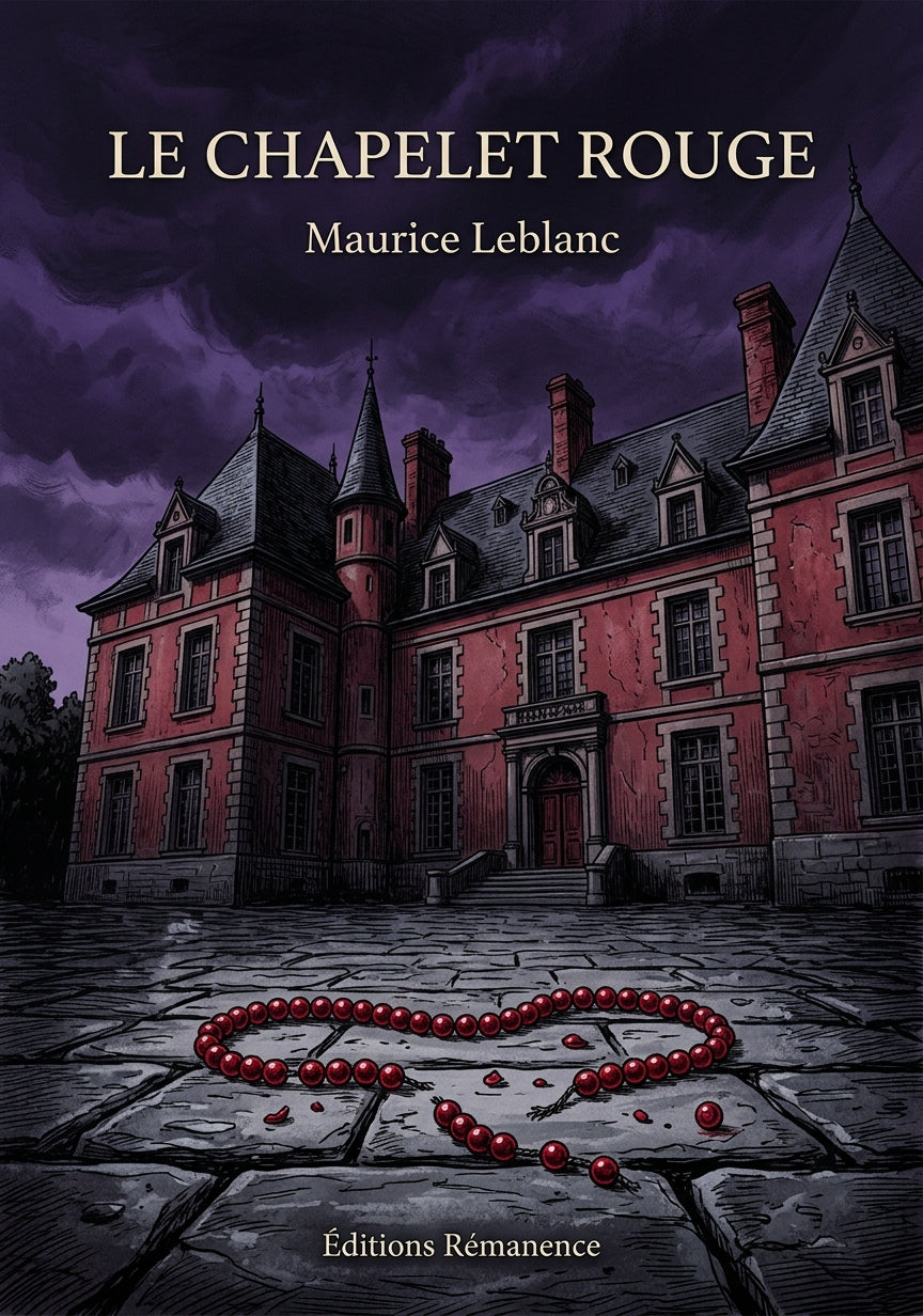 Livre Le Chapelet rouge par Maurice Leblanc - Couverture - Editions Remanence