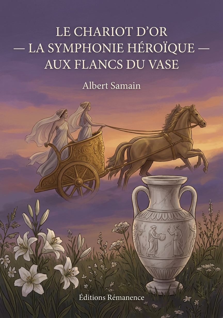Livre Le Chariot d’or — La Symphonie héroïque — Aux flancs du vase par Albert Samain - Couverture - Editions Remanence