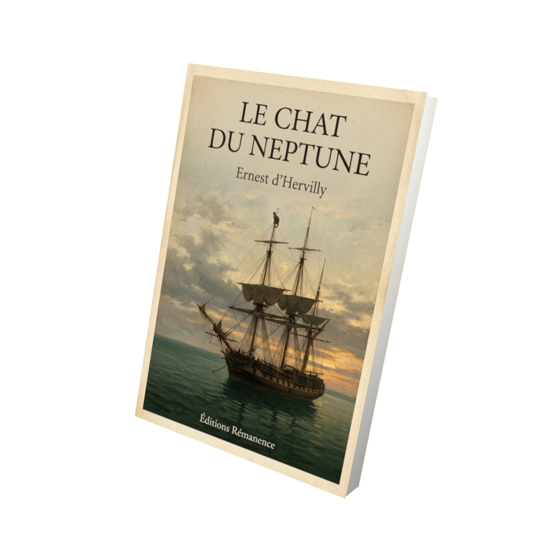 Livre Le Chat du Neptune - Ernest d’Hervilly - Vue 3D - Editions Remanence