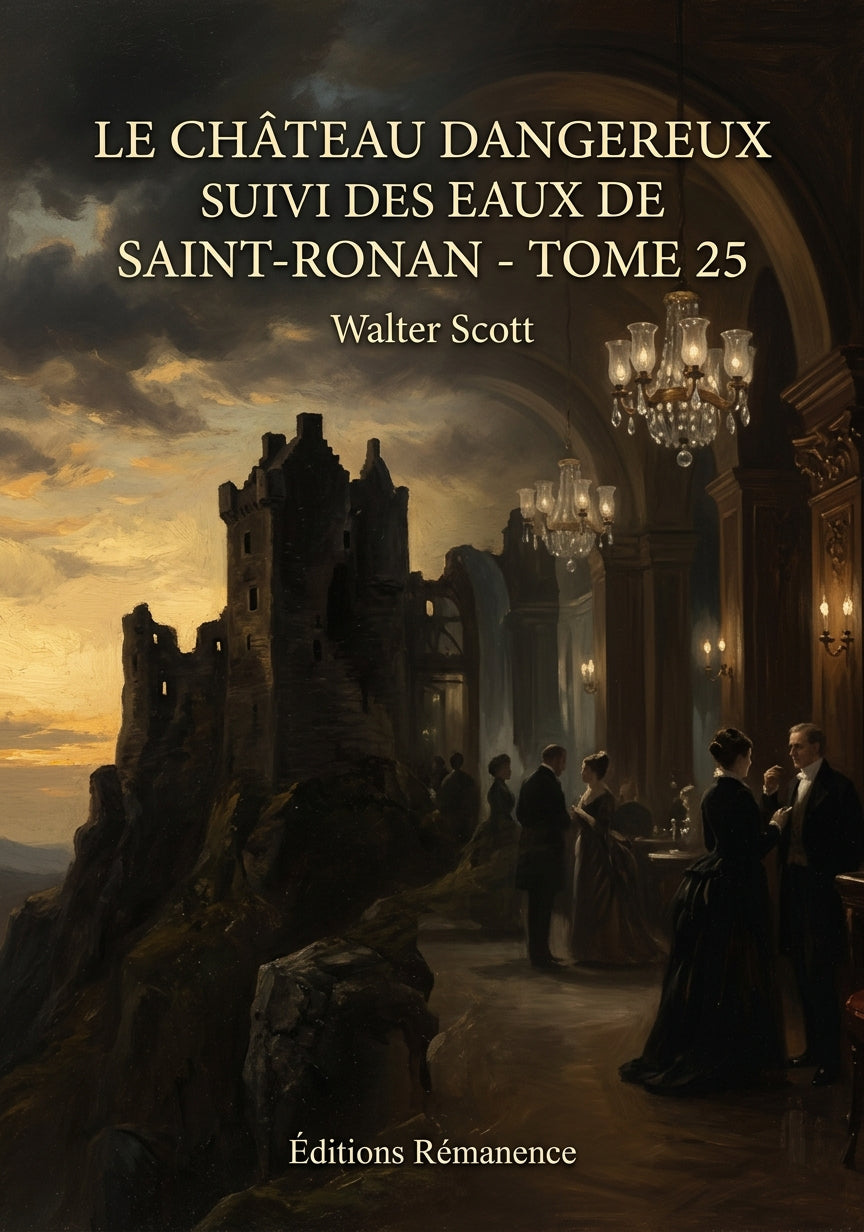Livre Le Château dangereux suivi des Eaux de Saint-Ronan - Tome 25 par Walter Scott - Couverture - Editions Remanence