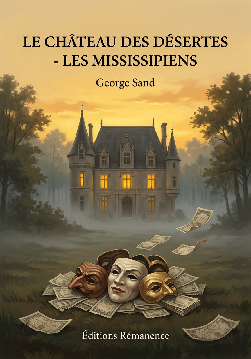 Livre Le Château des désertes - Les Mississipiens par George Sand - Couverture - Editions Remanence