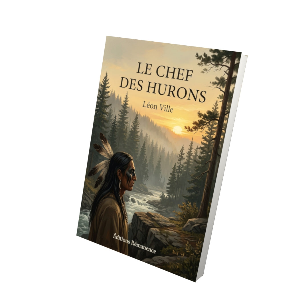 Livre Le chef des Hurons par Léon Ville - Vue 3D - Editions Remanence
