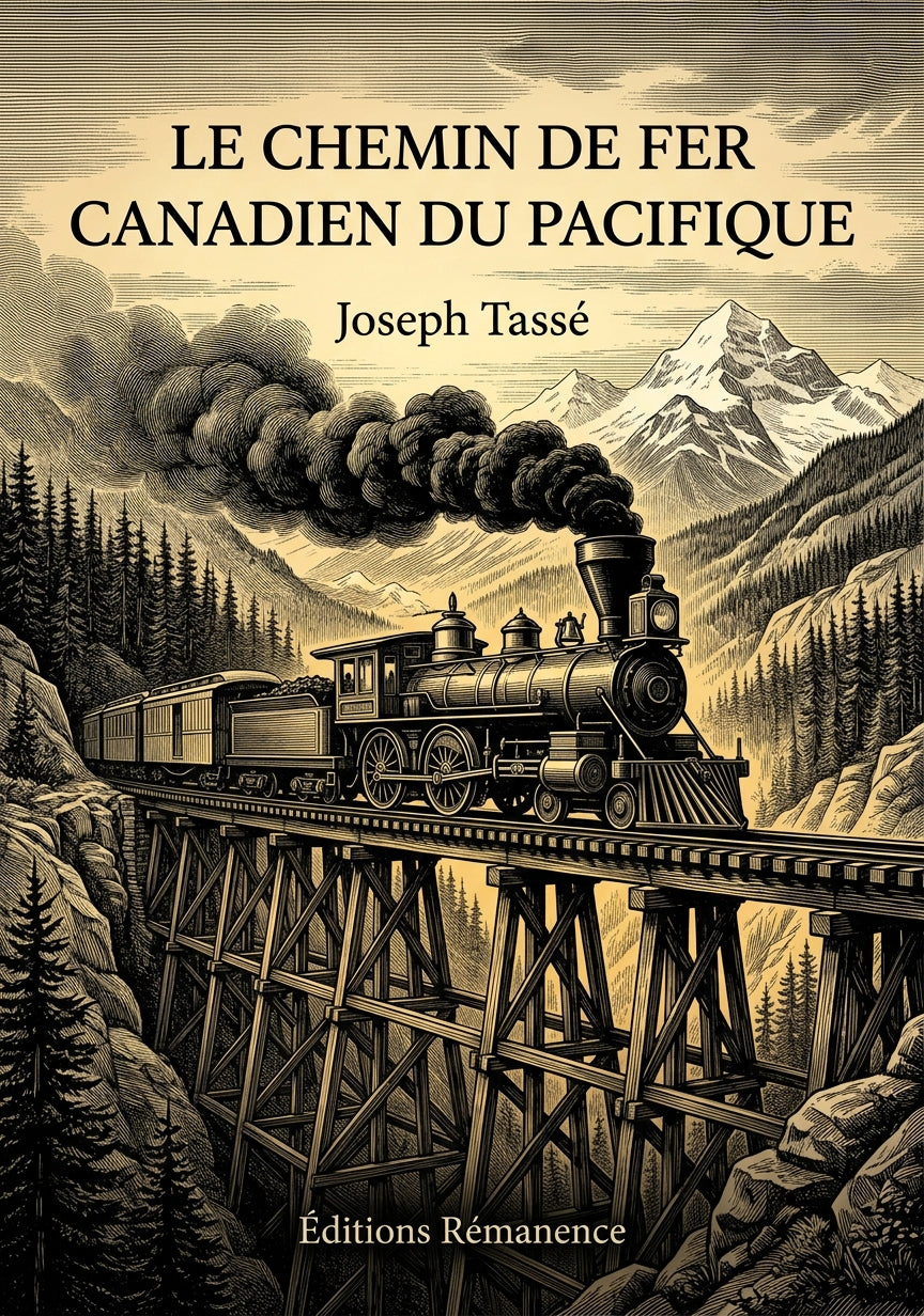 Livre Le chemin de fer canadien du Pacifique par Joseph Tassé - Couverture - Editions Remanence