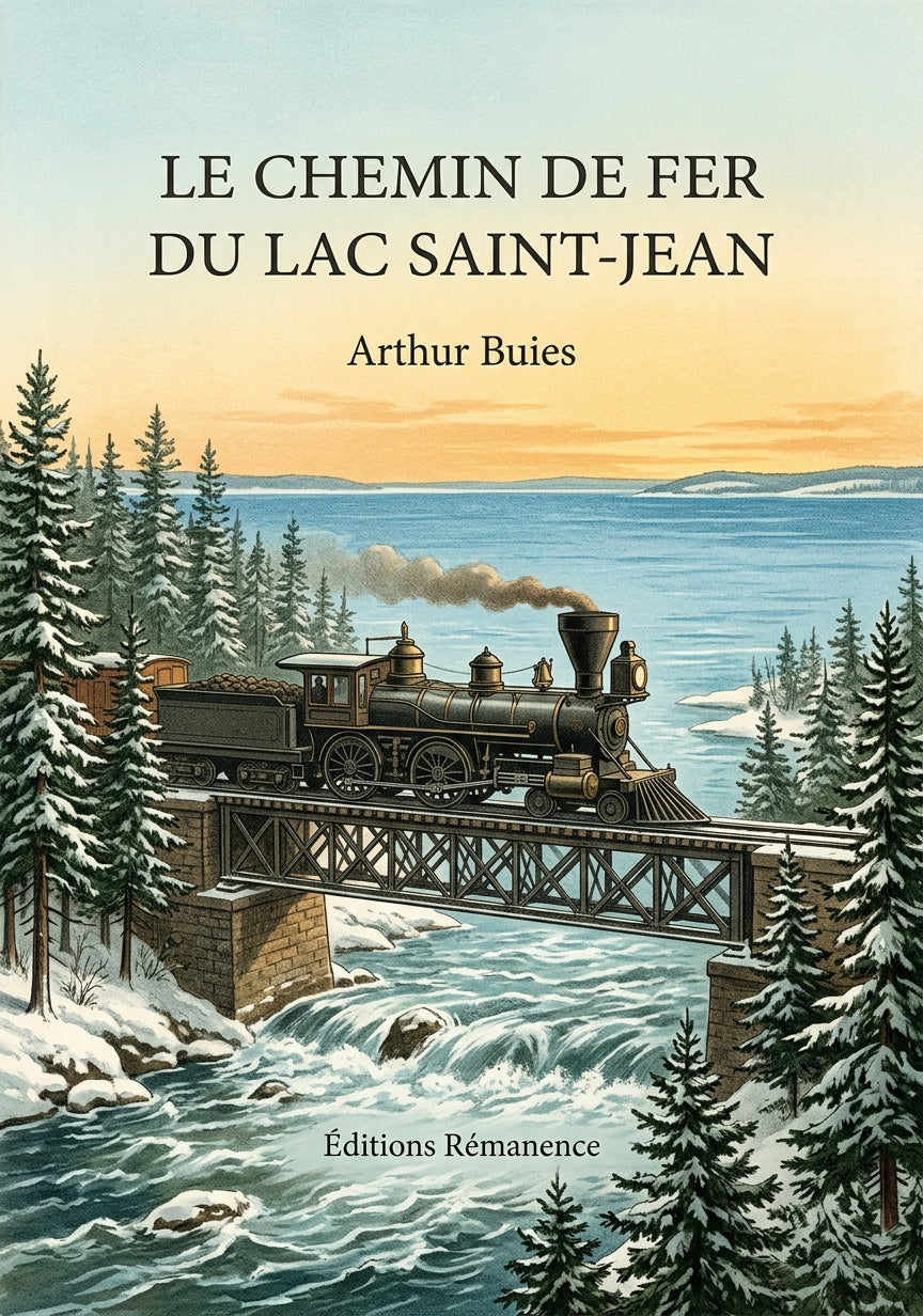 Livre Le chemin de fer du lac Saint-Jean par Arthur Buies - Couverture - Editions Remanence