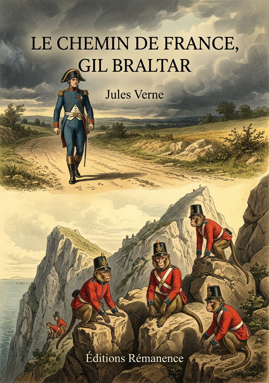 Livre Le Chemin de France, Gil Braltar par Jules Verne - Couverture - Editions Remanence