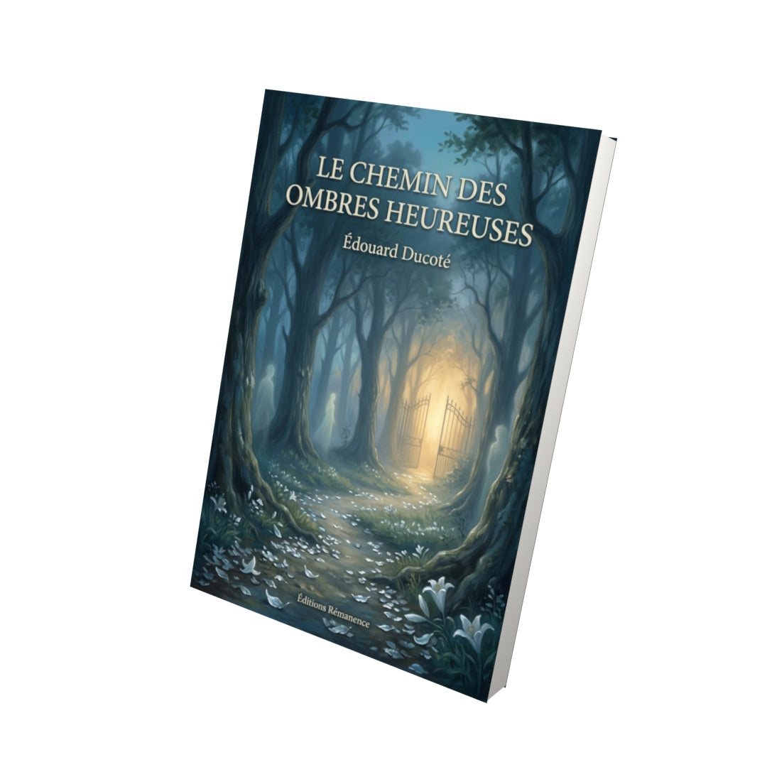 Livre Le Chemin des Ombres heureuses par Édouard Ducoté - Vue 3D - Editions Remanence