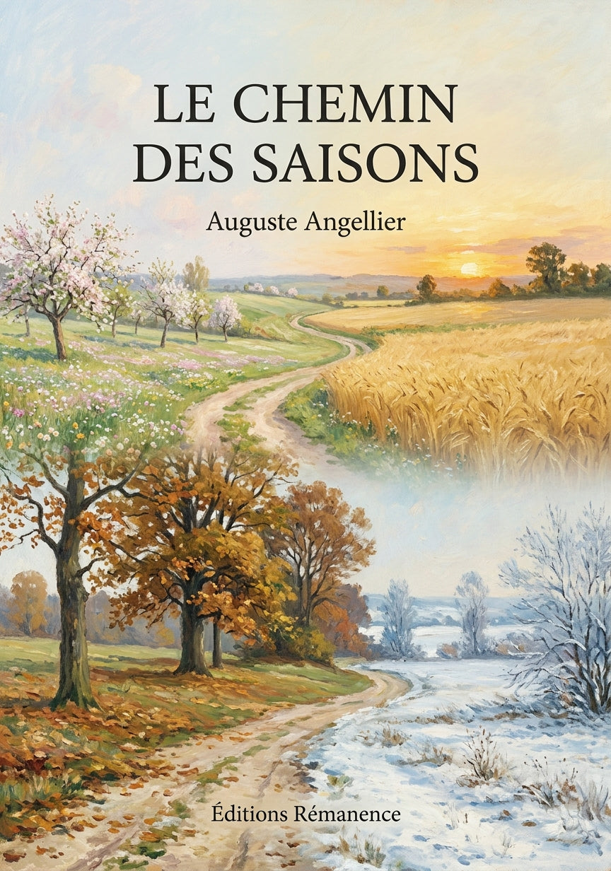Livre Le Chemin des saisons par Auguste Angellier - Couverture - Editions Remanence