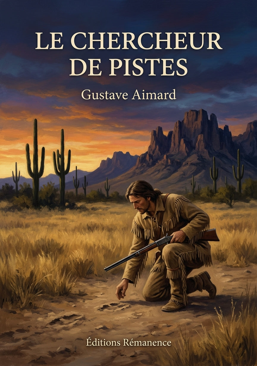 Livre Le Chercheur de pistes par Gustave Aimard - Couverture - Editions Remanence