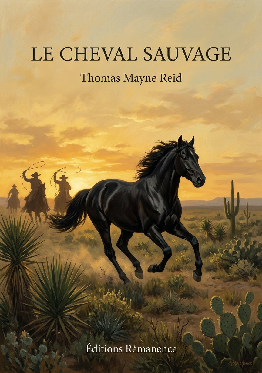 Livre Le Cheval sauvage par Thomas Mayne Reid - Couverture - Editions Remanence