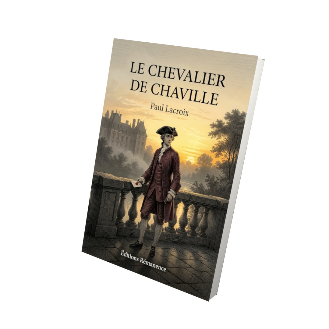 Livre Le chevalier de Chaville par Paul Lacroix - Vue 3D - Editions Remanence