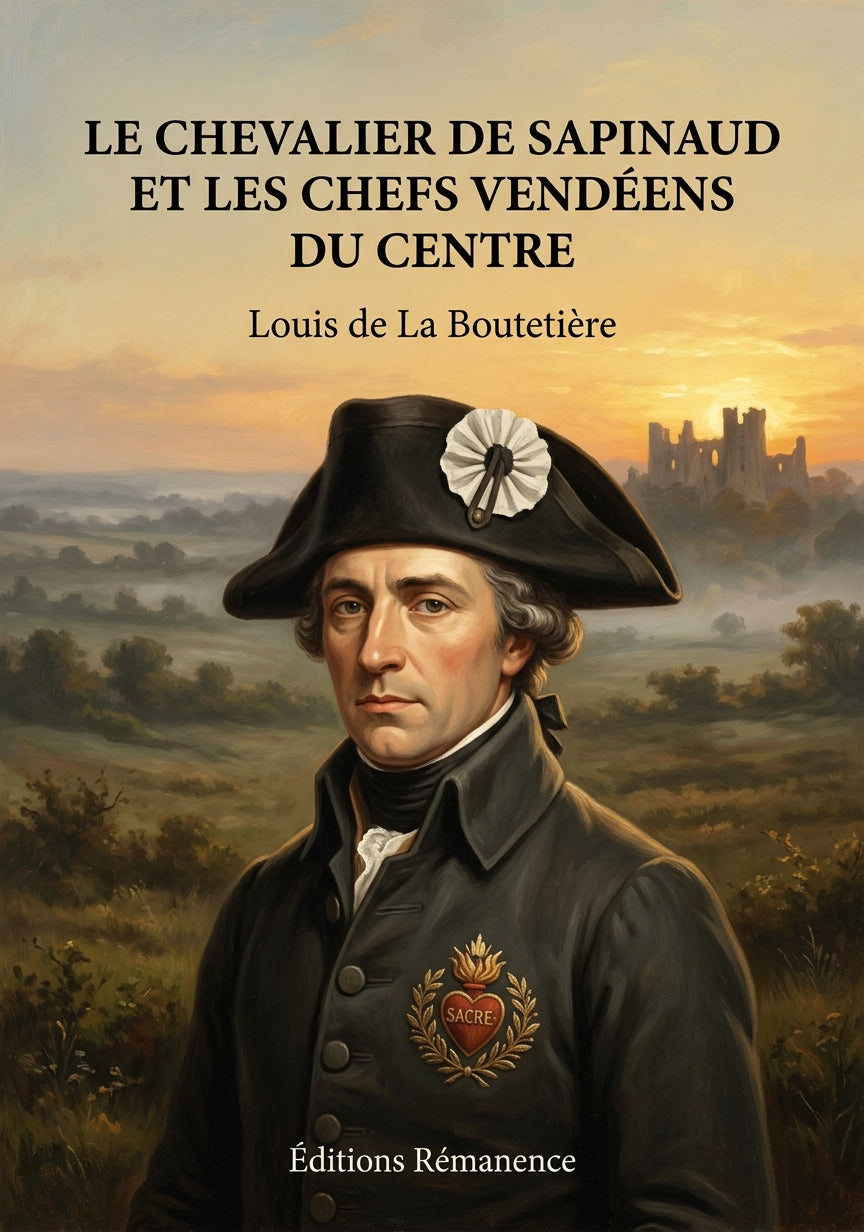 Livre Le chevalier de Sapinaud et les chefs vendéens du Centre par Louis de La Boutetière - Couverture - Editions Remanence