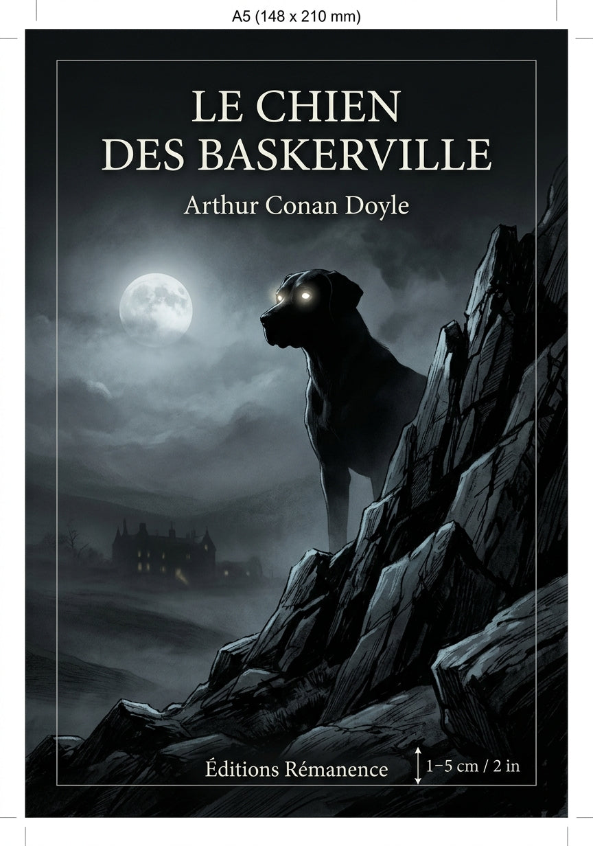Livre Le Chien des Baskerville par Arthur Conan Doyle - Couverture - Editions Remanence
