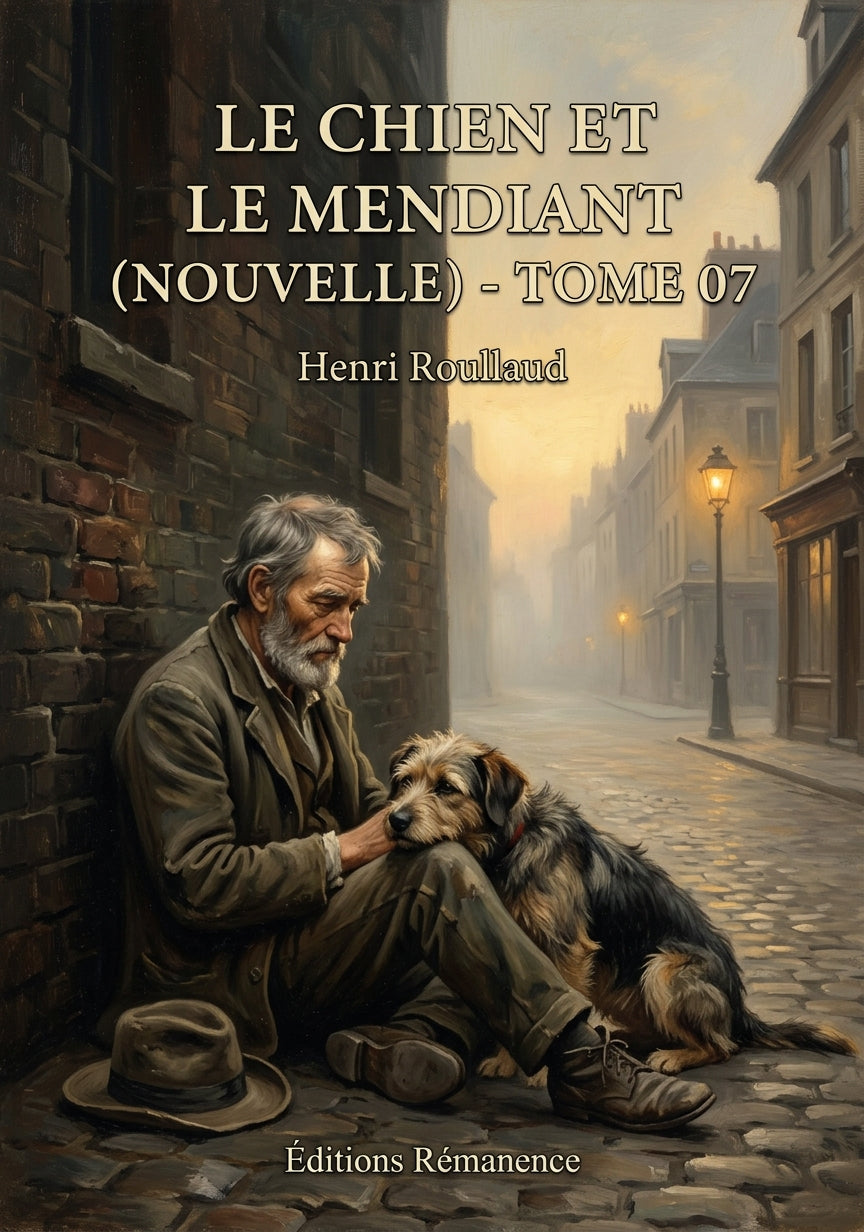 Livre Le chien et le mendiant (nouvelle) - Tome 07 par Henri Roullaud - Couverture - Editions Remanence