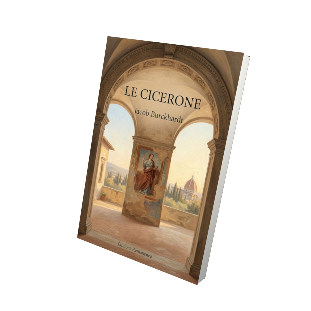 Livre Le Cicerone par Jacob Burckhardt - Vue 3D - Editions Remanence