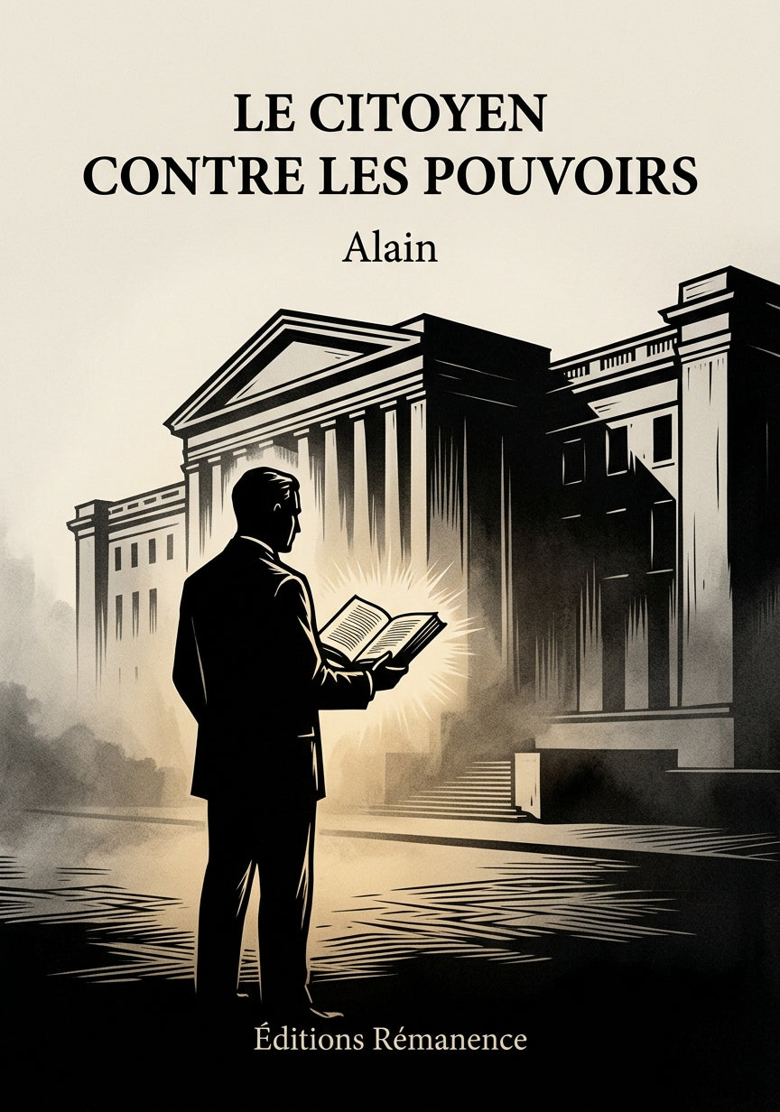 Livre Le Citoyen contre les pouvoirs par Alain - Couverture - Editions Remanence