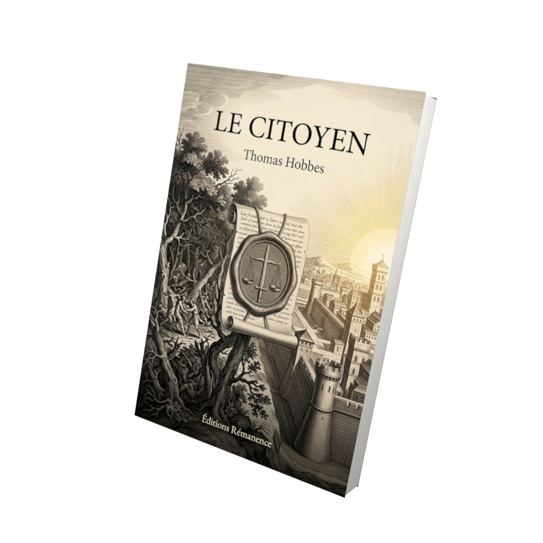 Livre Le Citoyen par Thomas Hobbes - Vue 3D - Editions Remanence