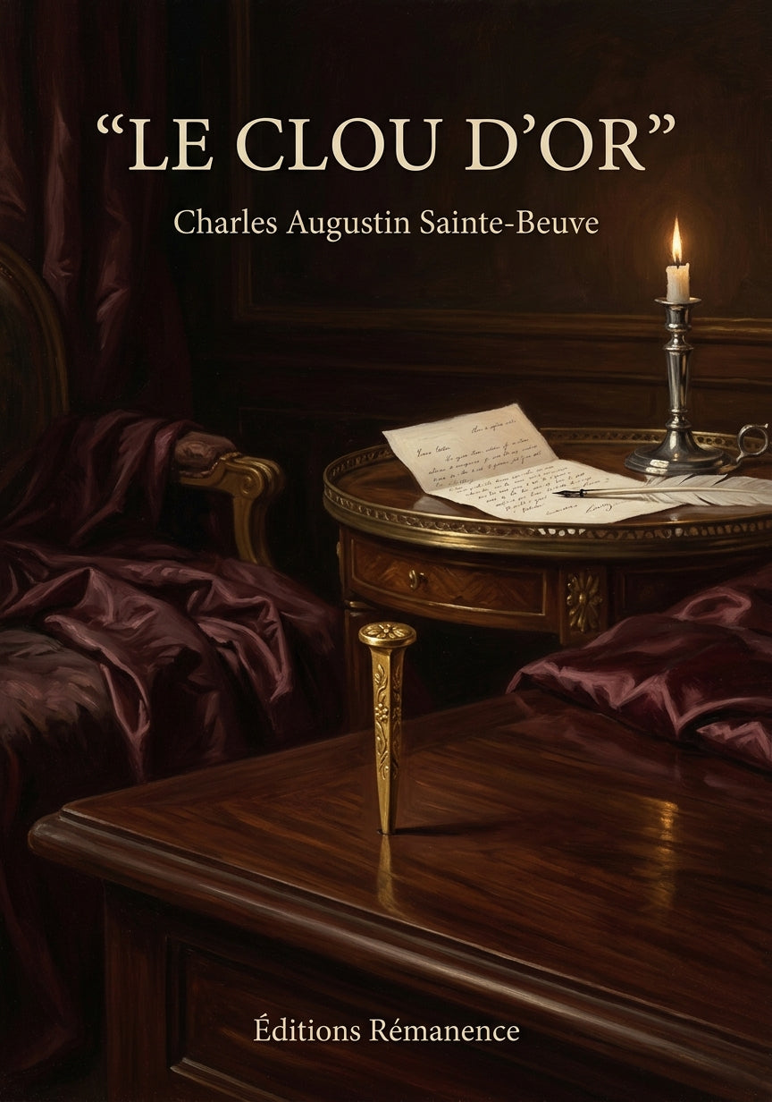 Livre Le Clou d’or par Charles Augustin Sainte-Beuve - Couverture - Editions Remanence
