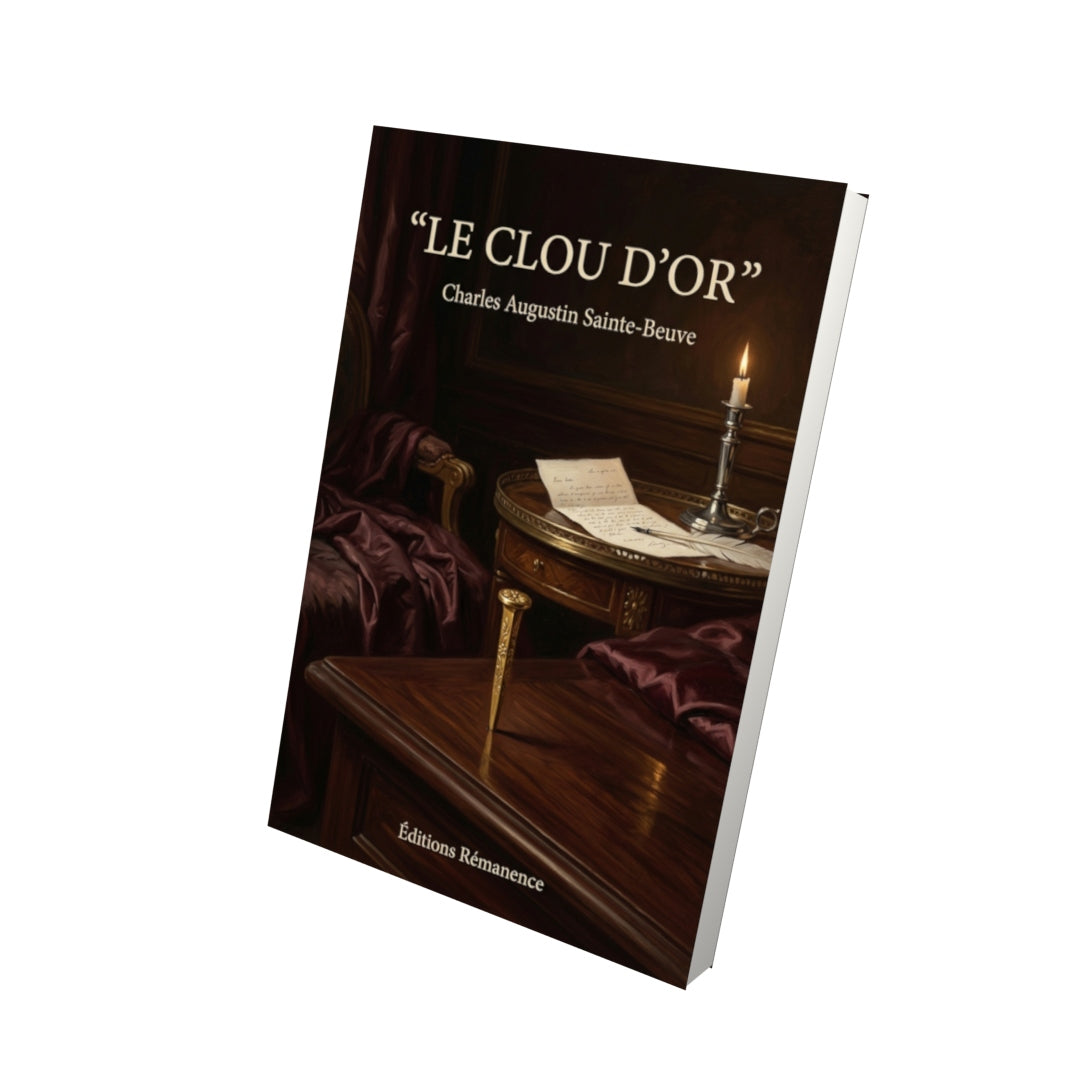 Livre Le Clou d’or par Charles Augustin Sainte-Beuve - Vue 3D - Editions Remanence