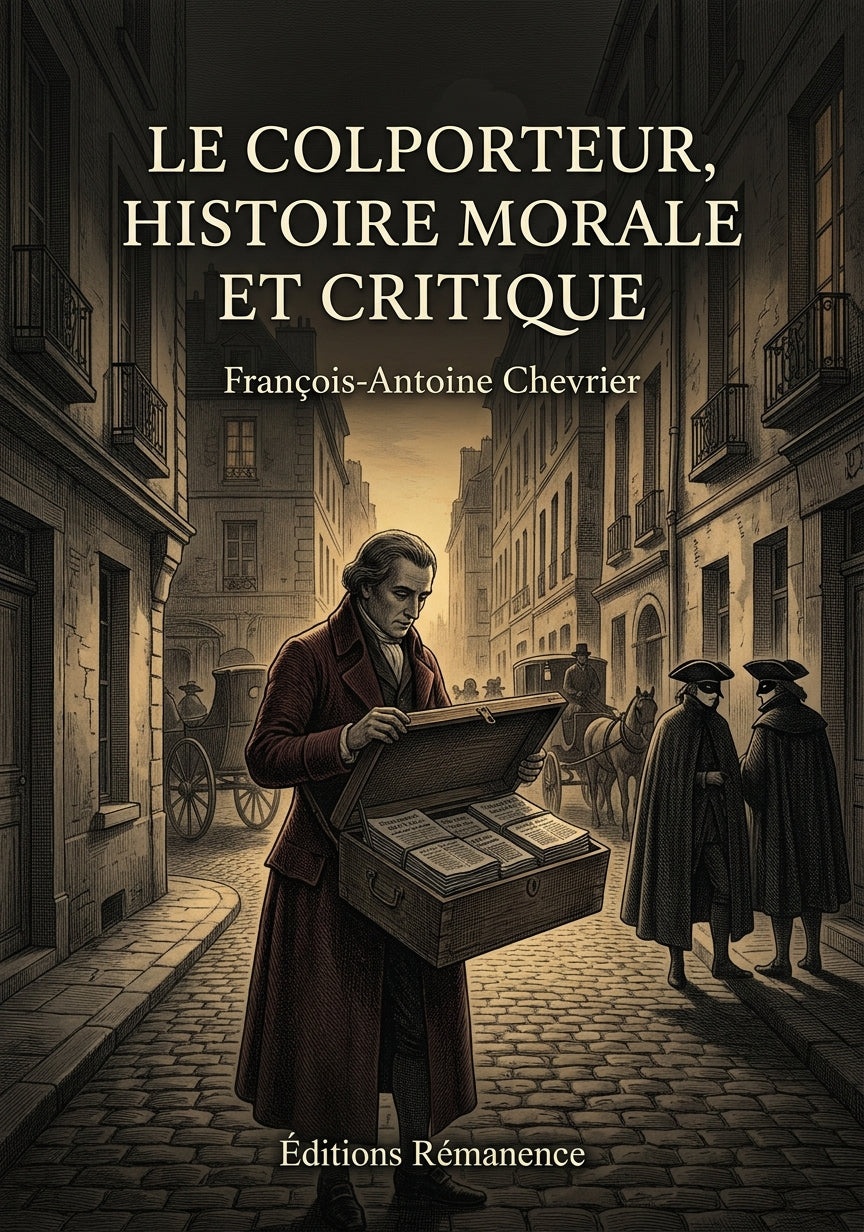 Livre Le Colporteur, histoire morale et critique par François-Antoine Chevrier - Couverture - Editions Remanence