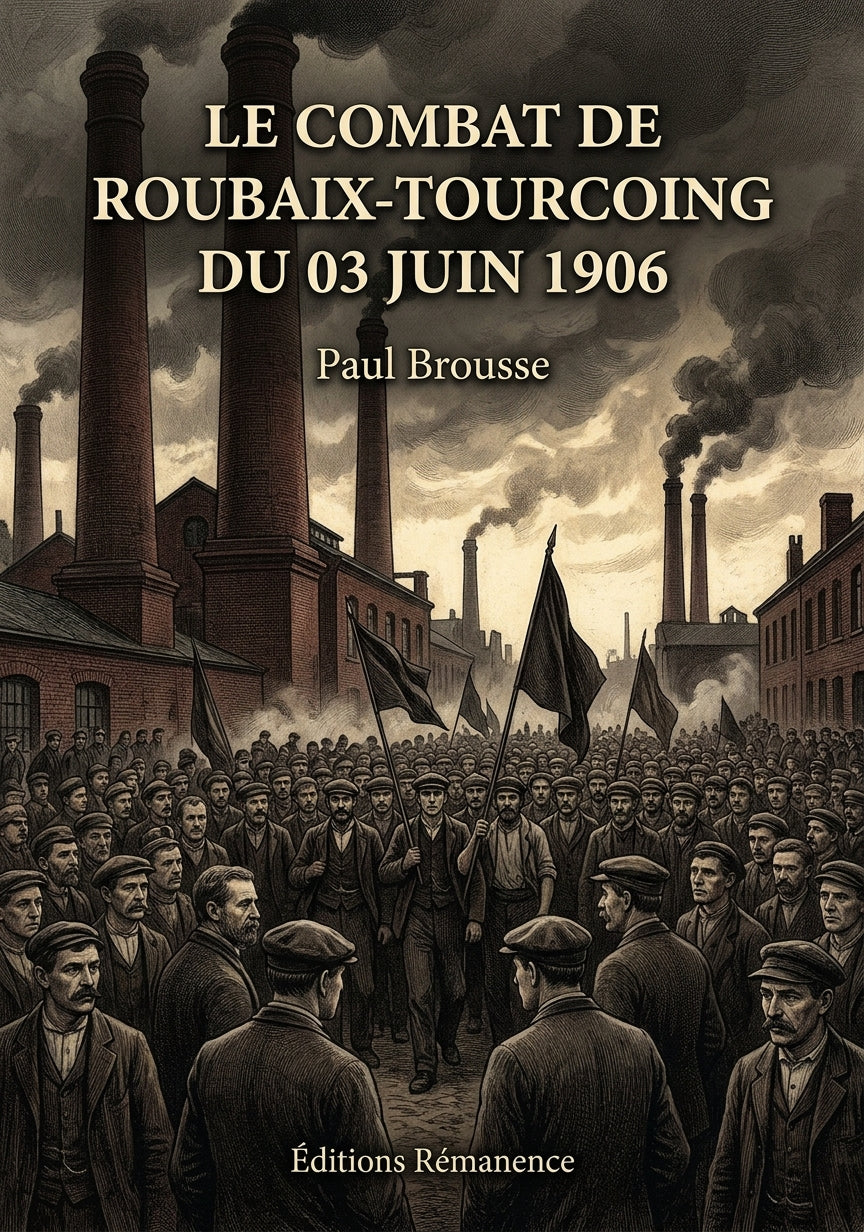Livre Le Combat de Roubaix-Tourcoing du 03 juin 1906 par Paul Brousse - Couverture - Editions Remanence