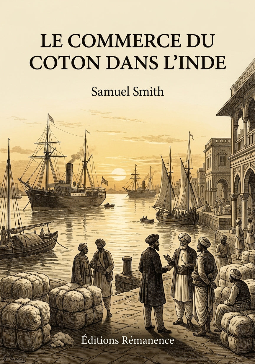 Livre Le Commerce du coton dans l’Inde par Samuel Smith - Couverture - Editions Remanence