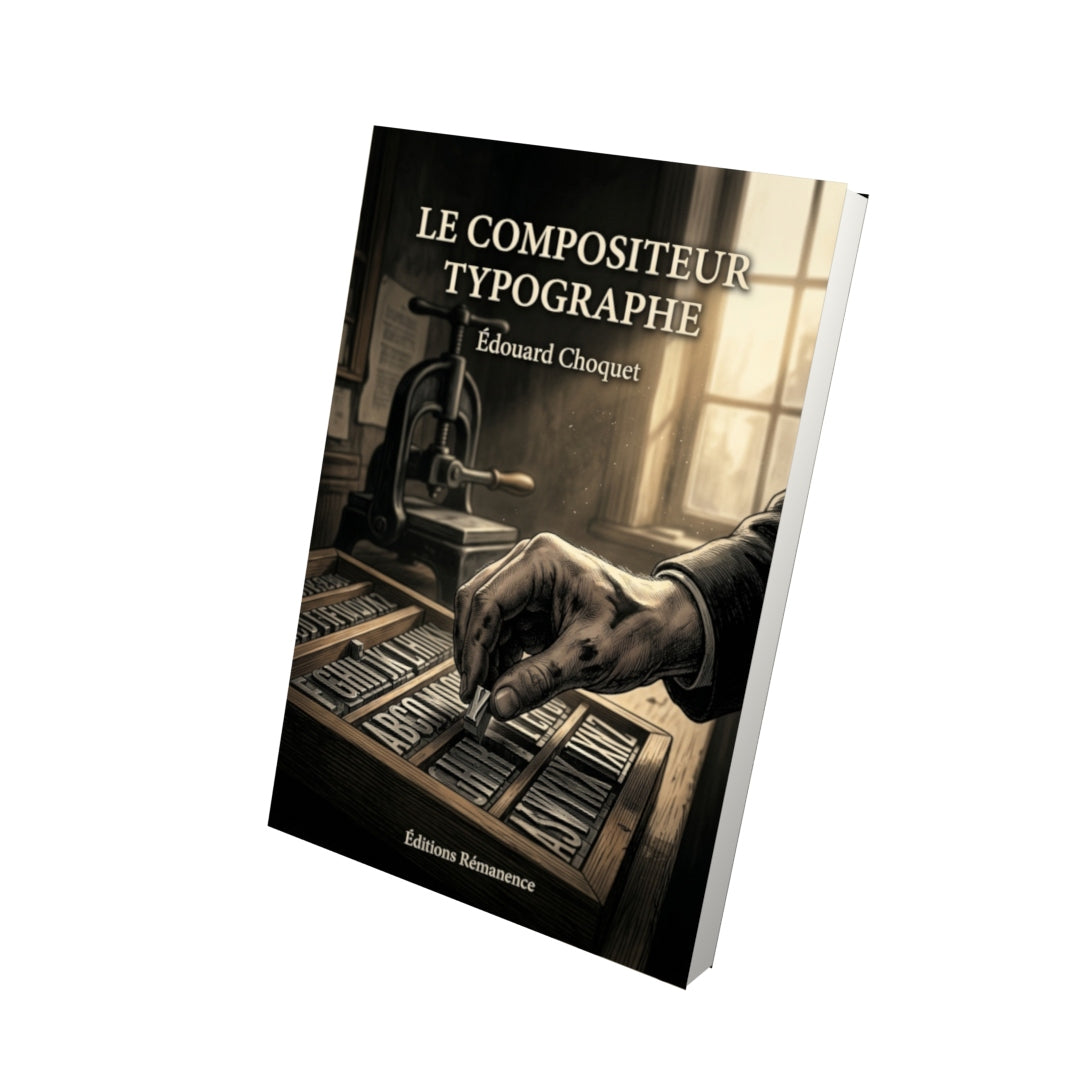 Livre Le Compositeur typographe par Édouard Choquet - Vue 3D - Editions Remanence