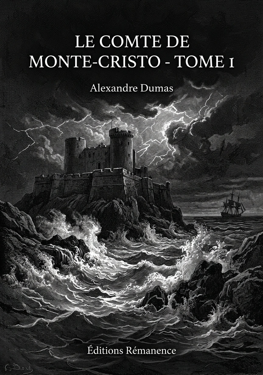 Livre Le Comte de Monte-Cristo - Tome 1 par Alexandre Dumas - Couverture - Editions Remanence