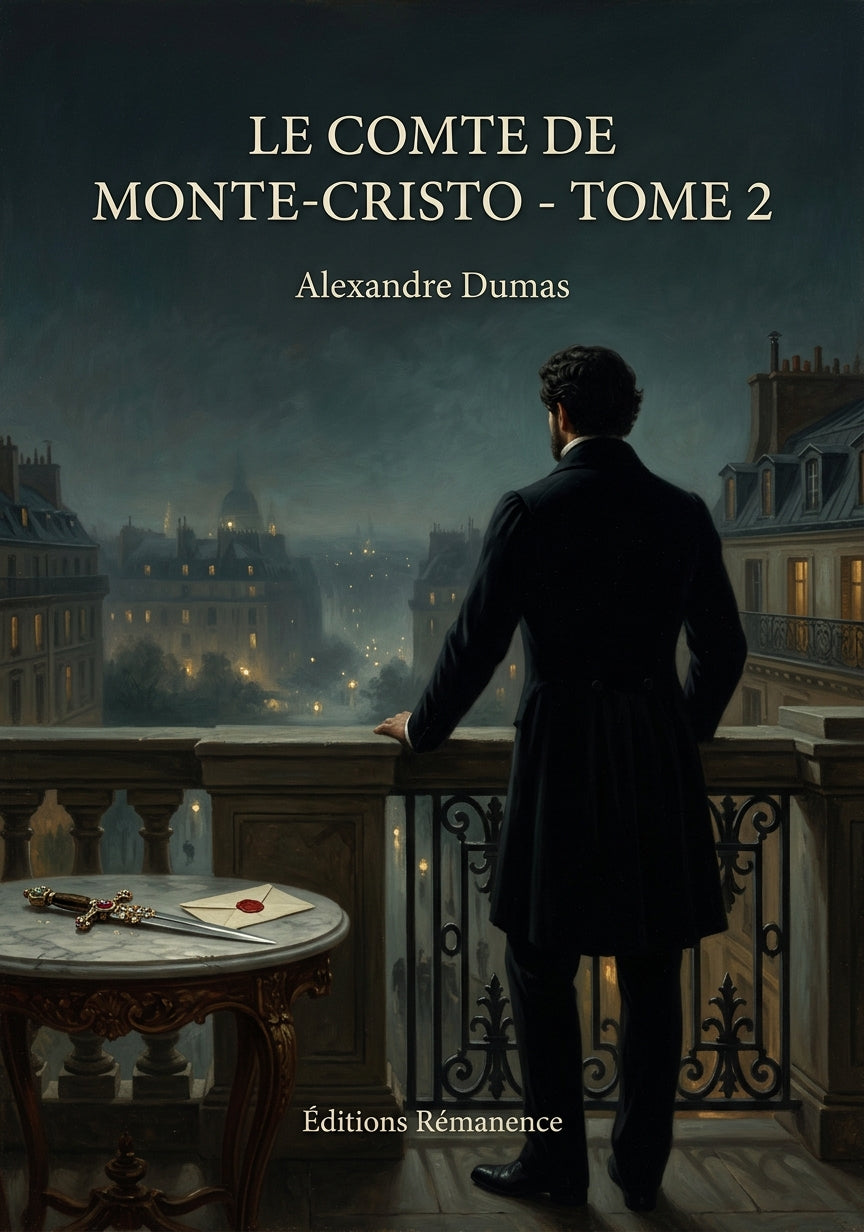 Livre Le Comte de Monte-Cristo - Tome 2 par Alexandre Dumas - Couverture - Editions Remanence