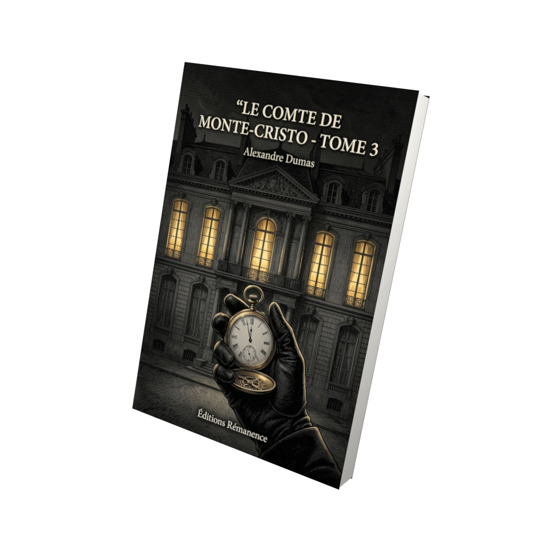 Livre Le Comte de Monte-Cristo - Tome 3 par Alexandre Dumas - Vue 3D - Editions Remanence