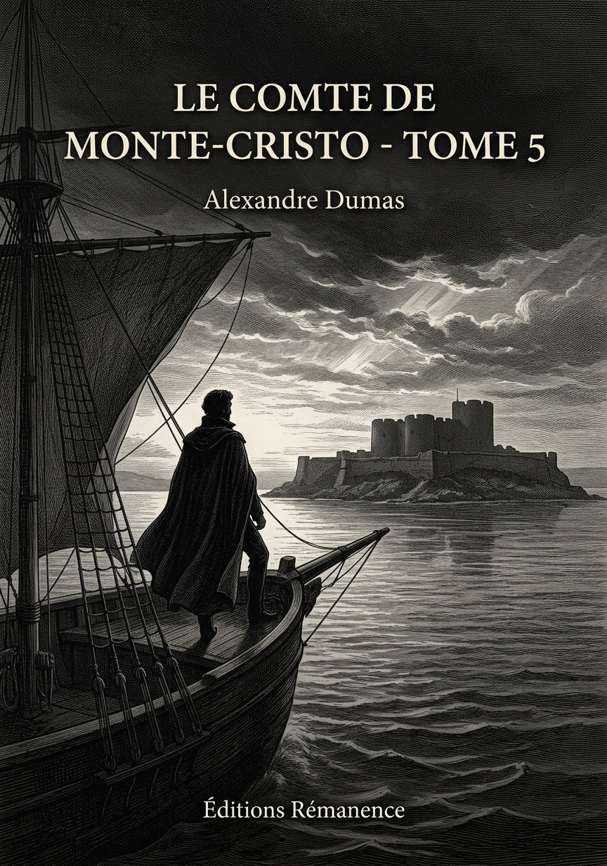 Livre Le Comte de Monte-Cristo - Tome 5 par Alexandre Dumas - Couverture - Editions Remanence