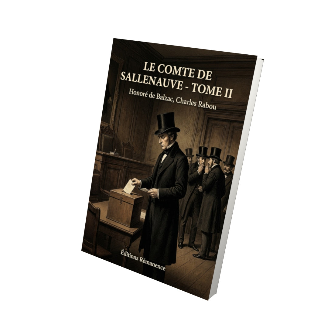 Livre Le Comte de Sallenauve - Tome II par Honoré de Balzac, Charles Rabou - Vue 3D - Editions Remanence