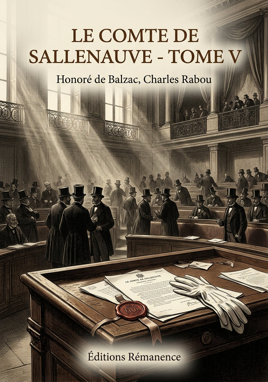 Livre Le Comte de Sallenauve - Tome V par Honoré de Balzac, Charles Rabou - Couverture - Editions Remanence