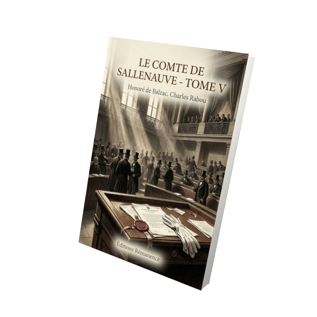 Livre Le Comte de Sallenauve - Tome V par Honoré de Balzac, Charles Rabou - Vue 3D - Editions Remanence