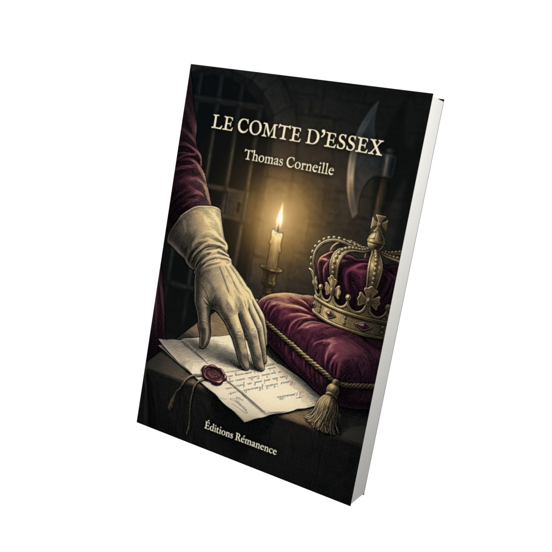 Livre Le Comte d’Essex par Thomas Corneille - Vue 3D - Editions Remanence