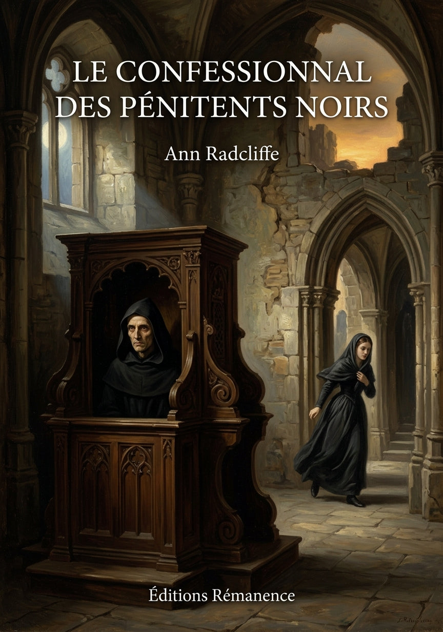 Livre Le confessionnal des pénitents noirs par Ann Radcliffe - Couverture - Editions Remanence