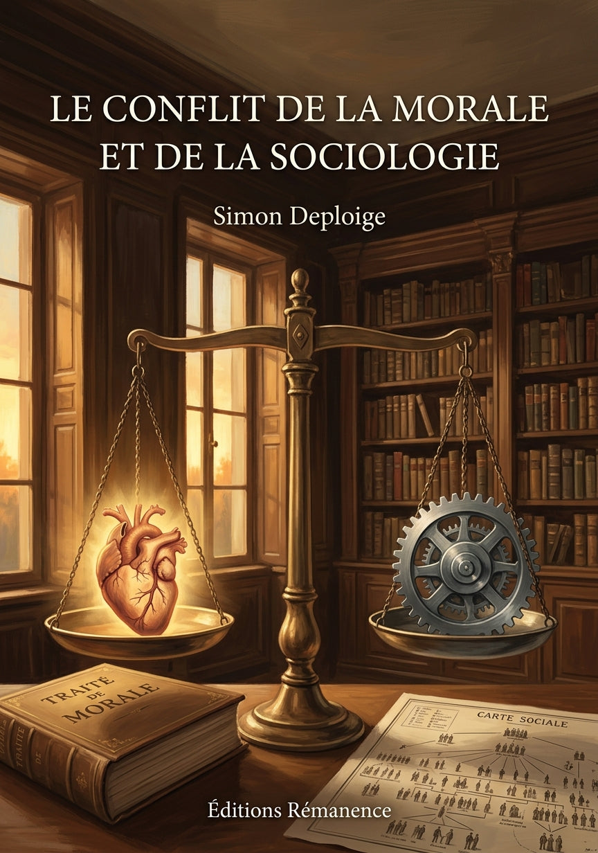 Livre Le Conflit de la morale et de la sociologie par Simon Deploige - Couverture - Editions Remanence