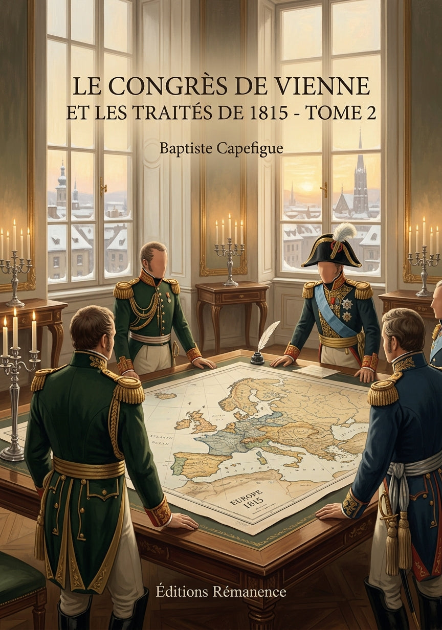 Livre Le congrès de Vienne et les traités de 1815 - Tome 2 par Baptiste Capefigue - Couverture - Editions Remanence