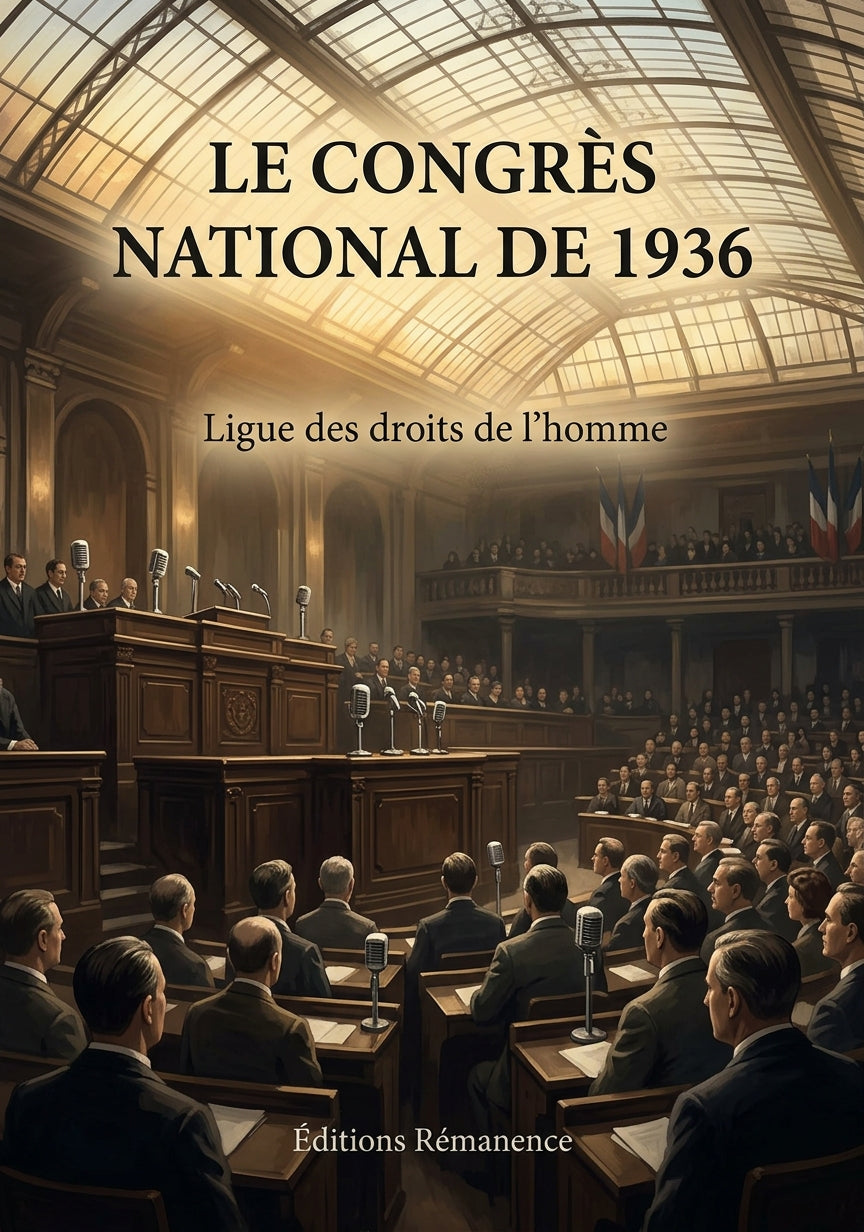 Livre Le Congres national de 1936 par Ligue des droits de l’homme - Couverture - Editions Remanence