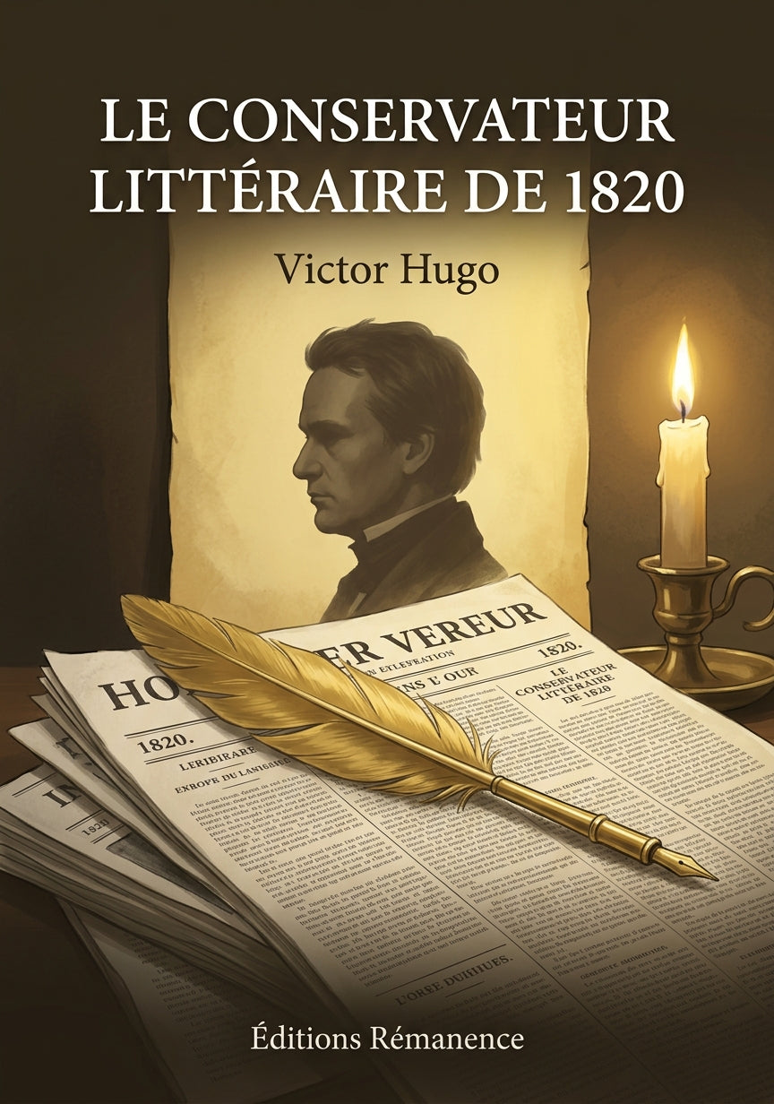 Livre Le Conservateur littéraire de 1820 par Victor Hugo - Couverture - Editions Remanence