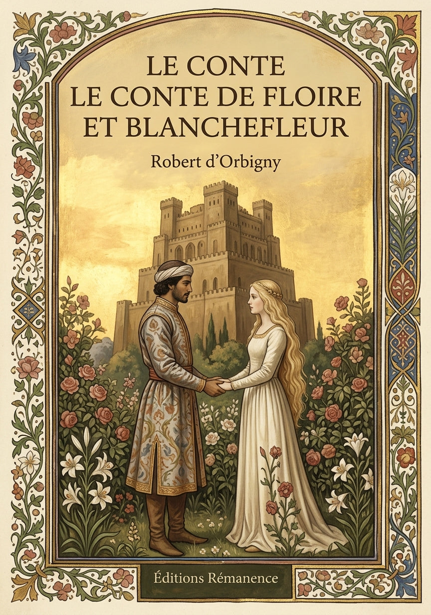 Livre Le Conte de Floire et Blanchefleur par Robert d’Orbigny - Couverture - Editions Remanence